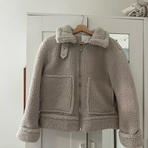 H&M Gray Teddy Jacket